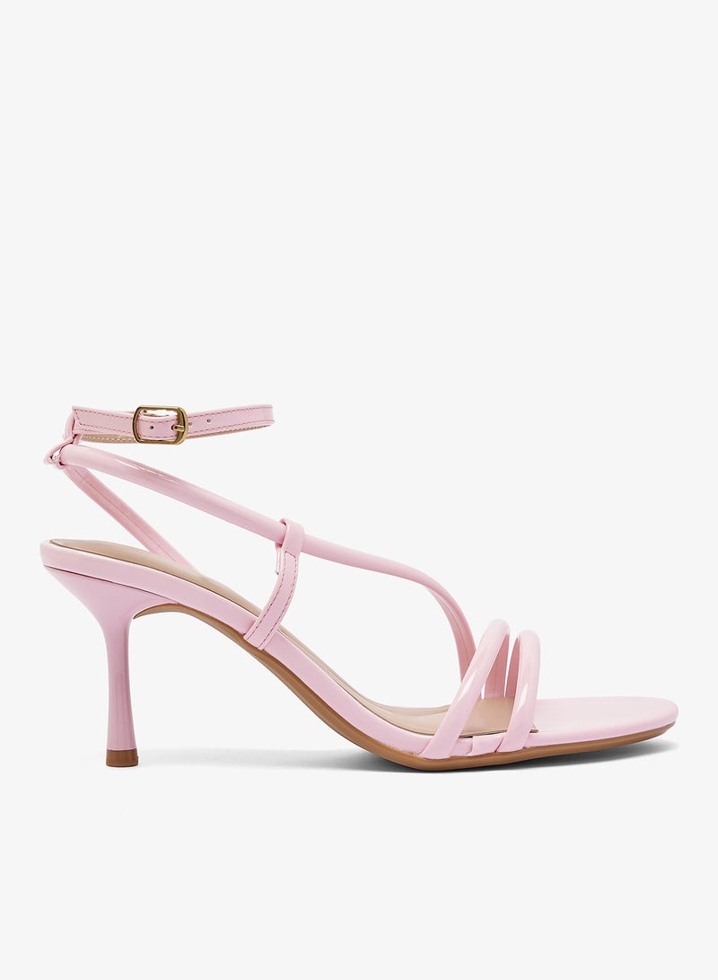 ELLA Kitten Heel Strap Detail Sandals - Image 1